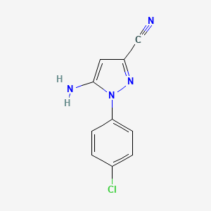 molecular formula C10H7ClN4 B1628460 5-Amino-1-(4-chlorophenyl)-1H-pyrazole-3-carbonitrile CAS No. 460331-57-1