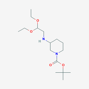 molecular formula C16H32N2O4 B1628473 Tert-butyl 3-(2,2-diethoxyethylamino)piperidine-1-carboxylate CAS No. 864684-93-5