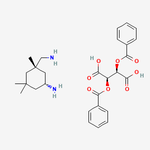 (1R,3S)-3-(Aminomethyl)-3,5,5-trimethylcyclohexan-1-amine;(2R,3R)-2,3-dibenzoyloxybutanedioic acid