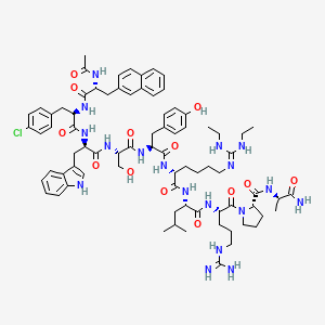 molecular formula C78H105ClN18O13 B1628476 Detirelix CAS No. 89662-30-6