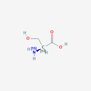 (2S)-2-(15N)Azanyl-3-hydroxy(213C)propanoic acid
