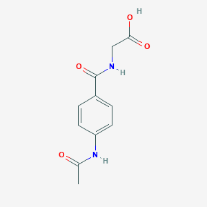 molecular formula C11H12N2O4 B162850 4-Acetylaminohippuric acid CAS No. 1984-38-9