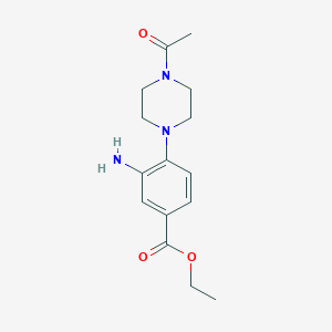 molecular formula C15H21N3O3 B1628500 Ethyl 4-(4-acetylpiperazin-1-yl)-3-aminobenzoate CAS No. 889946-58-1