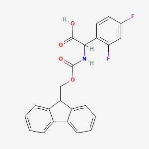 molecular formula C23H17F2NO4 B1628538 (2,4-Difluorophenyl)-[(9h-fluoren-9-ylmethoxycarbonylamino)]acetic acid CAS No. 678991-01-0