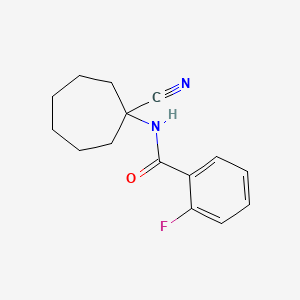 molecular formula C15H17FN2O B1628555 N-(1-cyanocycloheptyl)-2-fluorobenzamide CAS No. 912771-12-1