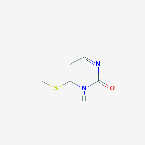molecular formula C5H6N2OS B162859 6-(Methylthio)pyrimidin-2(1H)-one CAS No. 129618-62-8
