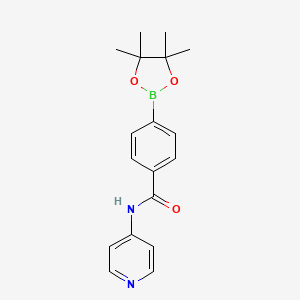 molecular formula C18H21BN2O3 B1628598 N-Pyridin-4-YL-4-(4,4,5,5-tetramethyl-[1,3,2]dioxaborolan-2-YL)-benzamide CAS No. 864759-38-6