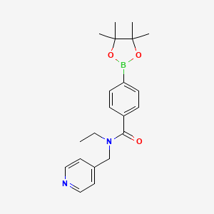 molecular formula C21H27BN2O3 B1628599 N-Ethyl-N-[(pyridin-4-yl)methyl]-4-(4,4,5,5-tetramethyl-1,3,2-dioxaborolan-2-yl)benzamide CAS No. 864759-43-3