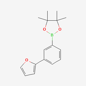 molecular formula C16H19BO3 B1628605 2-[3-(2-Furyl)phenyl]-4,4,5,5,-tetramethyl-1,3,2-dioxaborolane CAS No. 876316-29-9