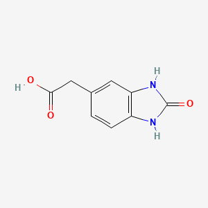 2-(2-oxo-2,3-dihydro-1H-1,3-benzodiazol-5-yl)acetic acid