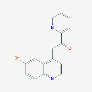 2-(6-Bromoquinolin-4-yl)-1-(pyridin-2-yl)ethanone