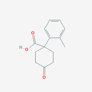 4-Oxo-1-(O-tolyl)cyclohexanecarboxylic acid
