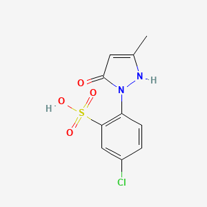 5-Chloro-2-(3-methyl-5-oxo-2H-pyrazol-1(5H)-YL)benzenesulfonic acid