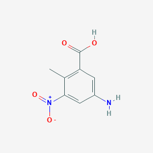 molecular formula C8H8N2O4 B1628693 5-Amino-2-methyl-3-nitrobenzoic acid CAS No. 89977-12-8