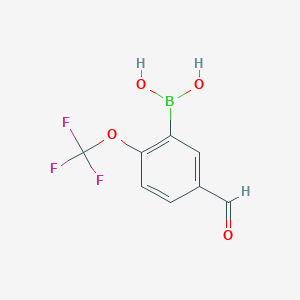 molecular formula C8H6BF3O4 B1628700 5-Formyl-2-(trifluoromethoxy)benzeneboronic acid CAS No. 459810-97-0