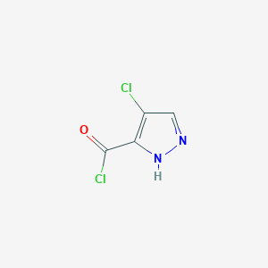 molecular formula C4H2Cl2N2O B1628730 4-chloro-1H-pyrazole-3-carbonyl chloride CAS No. 717871-75-5