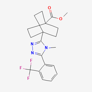 molecular formula C20H22F3N3O2 B1628751 Methyl 4-(4-methyl-5-(2-(trifluoromethyl)phenyl)-4H-1,2,4-triazol-3-yl)bicyclo[2.2.2]octane-1-carboxylate CAS No. 719274-90-5