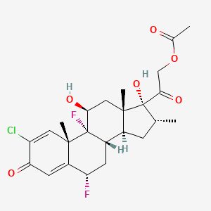 2-Chloro-6alpha,9-difluoro-11beta,17,21-trihydroxy-16alpha-methylpregna-1,4-diene-3,20-dione 21-acetate