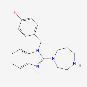 molecular formula C19H21FN4 B1628782 2-[1,4]Diazepan-1-YL-1-(4-fluoro-benzyl)-1H-benzoimidazole CAS No. 770690-79-4