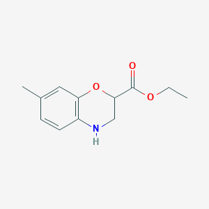molecular formula C12H15NO3 B1628790 Ethyl 7-methyl-3,4-dihydro-2H-1,4-benzoxazine-2-carboxylate CAS No. 73268-46-9