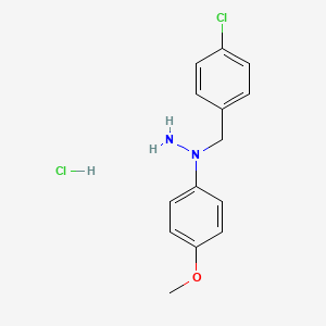 1-(4-Chlorobenzyl)-1-(4-methoxyphenyl)hydrazine hydrochloride