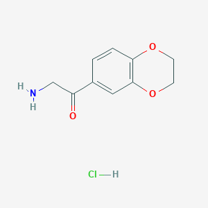 2-Amino-1-(2,3-dihydrobenzo[b][1,4]dioxin-6-yl)ethanone hydrochloride