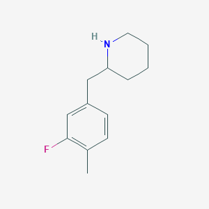 molecular formula C13H18FN B1628845 2-(3-Fluoro-4-methyl-benzyl)-piperidine CAS No. 955315-27-2