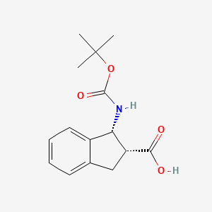 molecular formula C15H19NO4 B1628874 cis-1-tert-Butoxycarbonylamino-indan-2-carboxylic acid CAS No. 401843-70-7