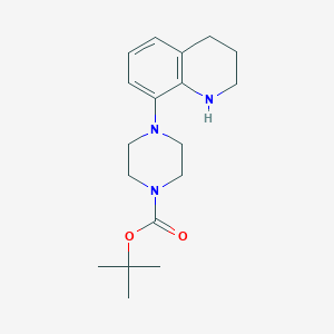 molecular formula C18H27N3O2 B1628879 tert-Butyl 4-(1,2,3,4-tetrahydroquinolin-8-yl)piperazine-1-carboxylate CAS No. 444620-74-0