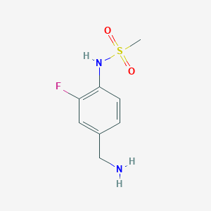 molecular formula C8H11FN2O2S B1628881 N-(4-(aminomethyl)-2-fluorophenyl)methanesulfonamide CAS No. 565448-36-4
