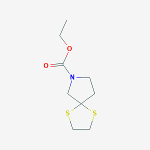 molecular formula C9H15NO2S2 B1628899 Ethyl 1,4-dithia-7-azaspiro[4.4]nonane-7-carboxylate CAS No. 62869-46-9