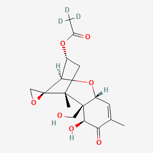 molecular formula C17H22O7 B1628922 [(1R,2R,3S,7R,9R,10R,12S)-3-Hydroxy-2-(hydroxymethyl)-1,5-dimethyl-4-oxospiro[8-oxatricyclo[7.2.1.02,7]dodec-5-ene-12,2'-oxirane]-10-yl] 2,2,2-trideuterioacetate CAS No. 876926-22-6