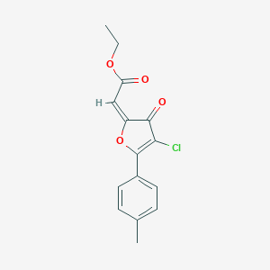 Ethyl (4-chloro-5-(4-methylphenyl)-3-oxo-2(3H)-furanylidene)acetate