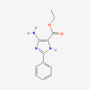 molecular formula C12H13N3O2 B1628956 ETHYL-5-AMINO-2-PHENYLIMIDAZOLE-4-CARBOXYLATE CAS No. 32704-59-9