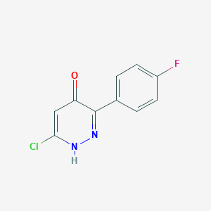 molecular formula C10H6ClFN2O B162897 6-chloro-3-(4-fluorophenyl)-1H-pyridazin-4-one CAS No. 138651-12-4