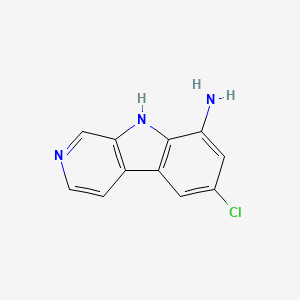 molecular formula C11H8ClN3 B1628993 6-Chloro-9h-pyrido[3,4-b]indol-8-amine CAS No. 361202-25-7
