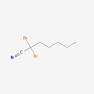 molecular formula C7H11Br2N B1628996 2,2-Dibromoheptanitrile CAS No. 60623-74-7