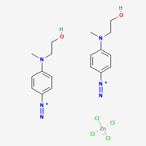 Benzenediazonium, 4-[(2-hydroxyethyl)methylamino]-, (T-4)-tetrachlorozincate(2-) (2:1)