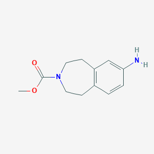 molecular formula C12H16N2O2 B1629059 Methyl 7-amino-4,5-dihydro-1H-benzo[d]azepine-3(2H)-carboxylate CAS No. 444588-24-3