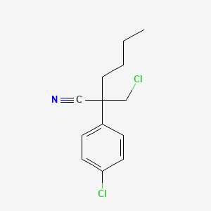 molecular formula C13H15Cl2N B1629066 Benzeneacetonitrile, alpha-butyl-4-chloro-alpha-(chloromethyl)- CAS No. 98595-02-9