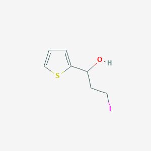 molecular formula C7H9IOS B1629115 2-Thiophenemethanol, alpha-(2-iodoethyl)- CAS No. 164071-58-3
