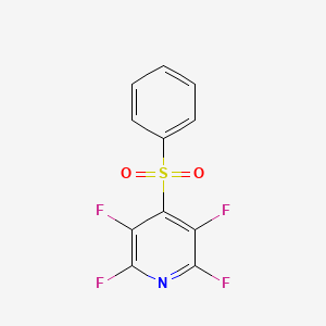 molecular formula C11H5F4NO2S B1629121 4-(Benzenesulfonyl)-2,3,5,6-tetrafluoropyridine CAS No. 23449-67-4