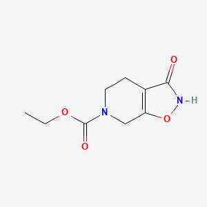 molecular formula C9H12N2O4 B1629224 Ethyl 3,4,5,7-tetrahydro-3-oxoisoxazolo(5,4-c)pyridine-6(2H)-carboxylate CAS No. 85118-32-7