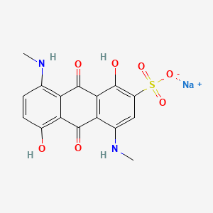 Sodium 9,10-dihydro-1,5-dihydroxy-4,8-bis(methylamino)-9,10-dioxoanthracene-2-sulphonate