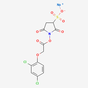 Sodium 1-{[(2,4-dichlorophenoxy)acetyl]oxy}-2,5-dioxopyrrolidine-3-sulfonate