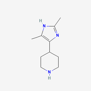 molecular formula C10H17N3 B1629294 4-(2,5-dimethyl-1H-imidazol-4-yl)piperidine CAS No. 758685-48-2