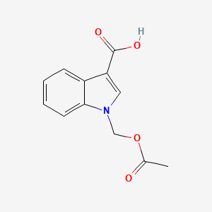 molecular formula C12H11NO4 B1629295 1-[(Acetyloxy)methyl]-1H-indole-3-carboxylic acid CAS No. 739365-14-1