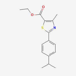 molecular formula C16H19NO2S B1629310 Ethyl 2-(4-isopropylphenyl)-4-methylthiazole-5-carboxylate CAS No. 343322-54-3