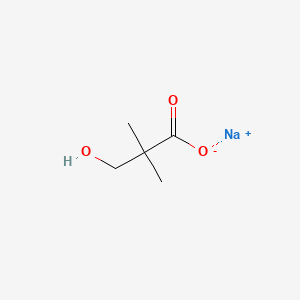 molecular formula C5H9NaO3 B1629321 Propanoic acid, 3-hydroxy-2,2-dimethyl-, monosodium salt CAS No. 56974-57-3