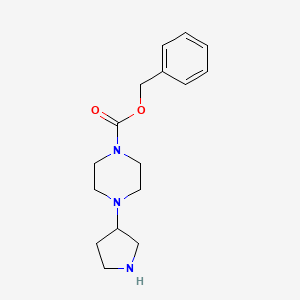 molecular formula C16H23N3O2 B1629324 Benzyl 4-(pyrrolidin-3-yl)piperazine-1-carboxylate CAS No. 436852-08-3